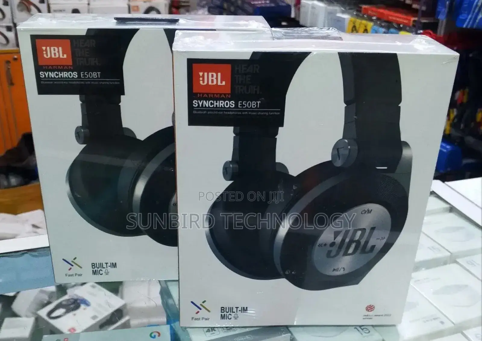 JBL E50bt Headphones.