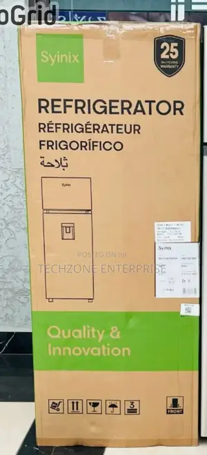 Syinix 210 LTRS Double Door Fridge With Dispenser 3 Stars