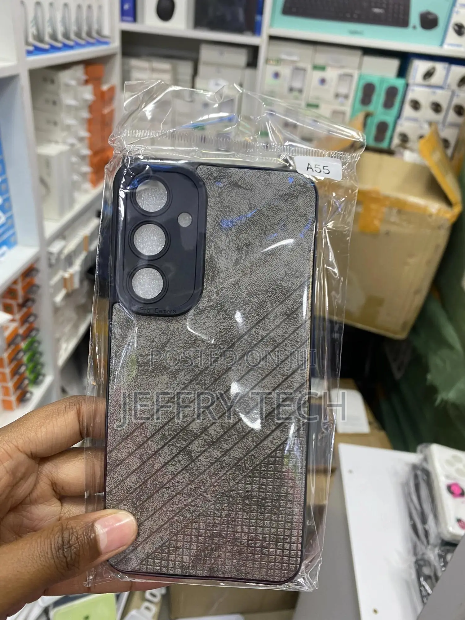 Piyos Leather Back Cover for Samsung Galaxy A55