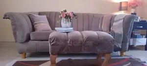 High Density 4 Seater Channel Sofa and Ottoman