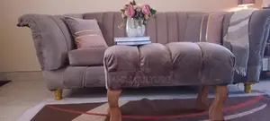 High Density 4 Seater Channel Sofa and Ottoman
