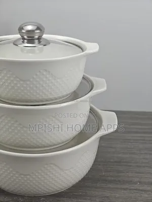 3 In1 Ceramic Serving Dish 3l, 2l 1l