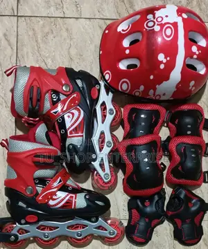 Skating Shoes With Guards and Helmet!! We!