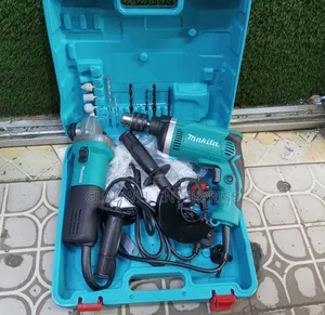 Set Of Makita Combo Drill And 4inch Angle Grinder