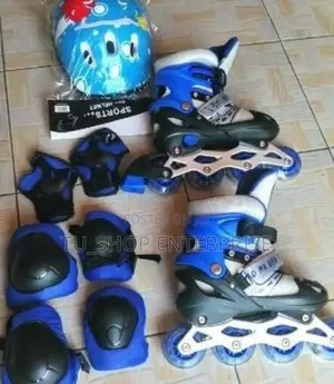 Kating Shoes With Guards and Helmet