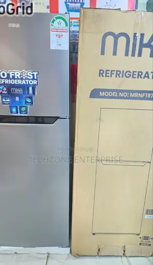 Mika 197 Litres No Frost 2 Double Door Refrigerator Silver,