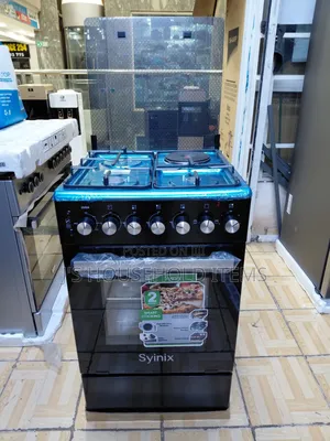 Syinix 3‐Gas + 1‐E 50 Cm Cooker-Auto‐Ignition,Oven Grill
