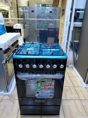 Syinix 50×555 3g/1e Standing Cooker – Glass Lid,Electric Oven