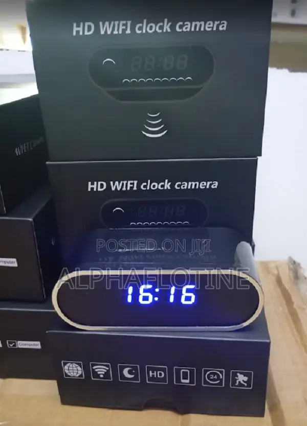 Hd Wifi Clock Camera for Android/Ios