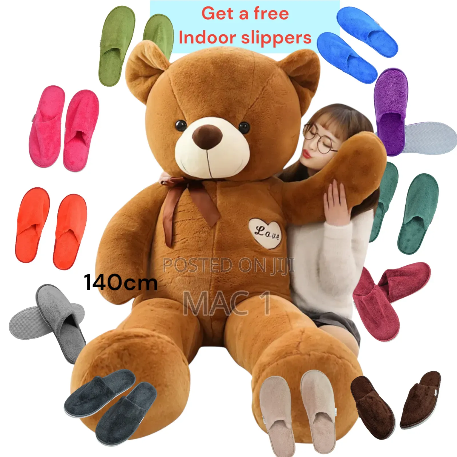 Brown 100cm Giant Teddy Bear – Soft Plush Gift