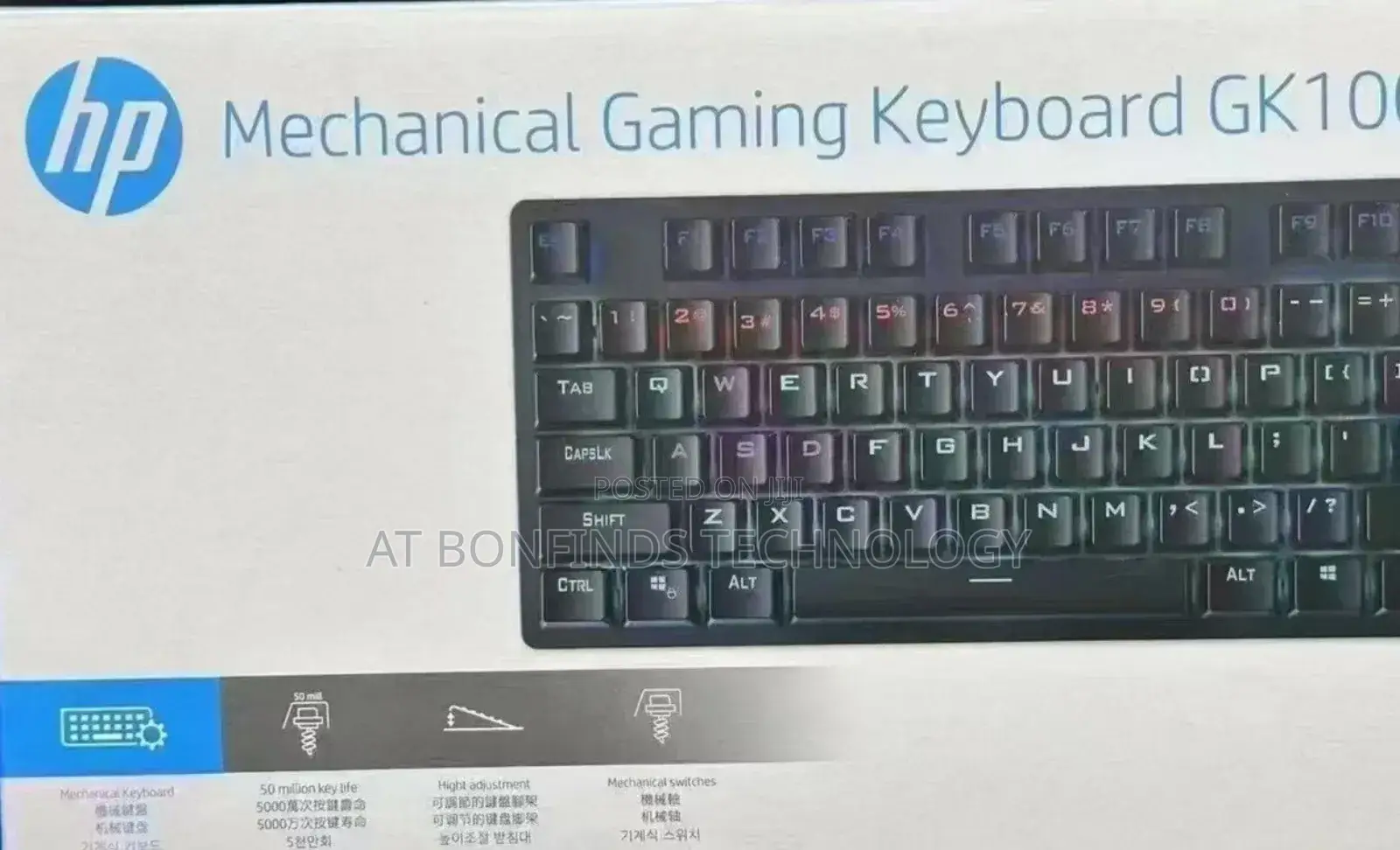 Original Hp Gk 100f Gaming Keyboard RGB