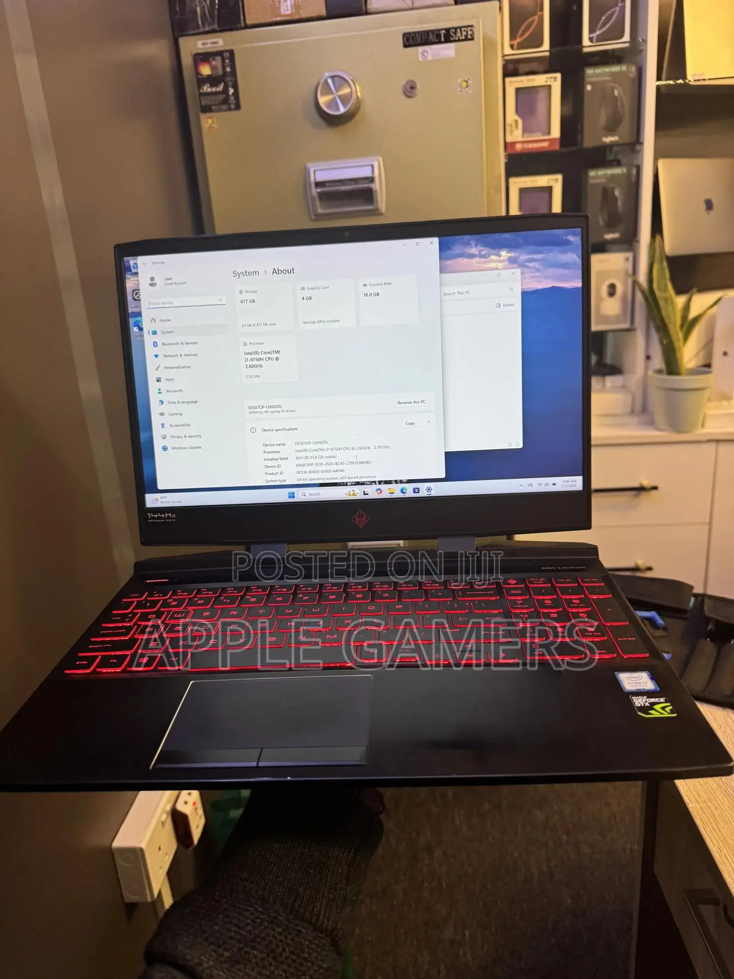 Laptop HP Omen 15 16GB Intel Core i7 SSD 512GB