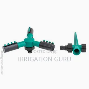 3arm Garden Sprinkler With a Ground Spike