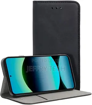 Flip Cover Case for Xiaomi Redmi Note 14s Smooth Black
