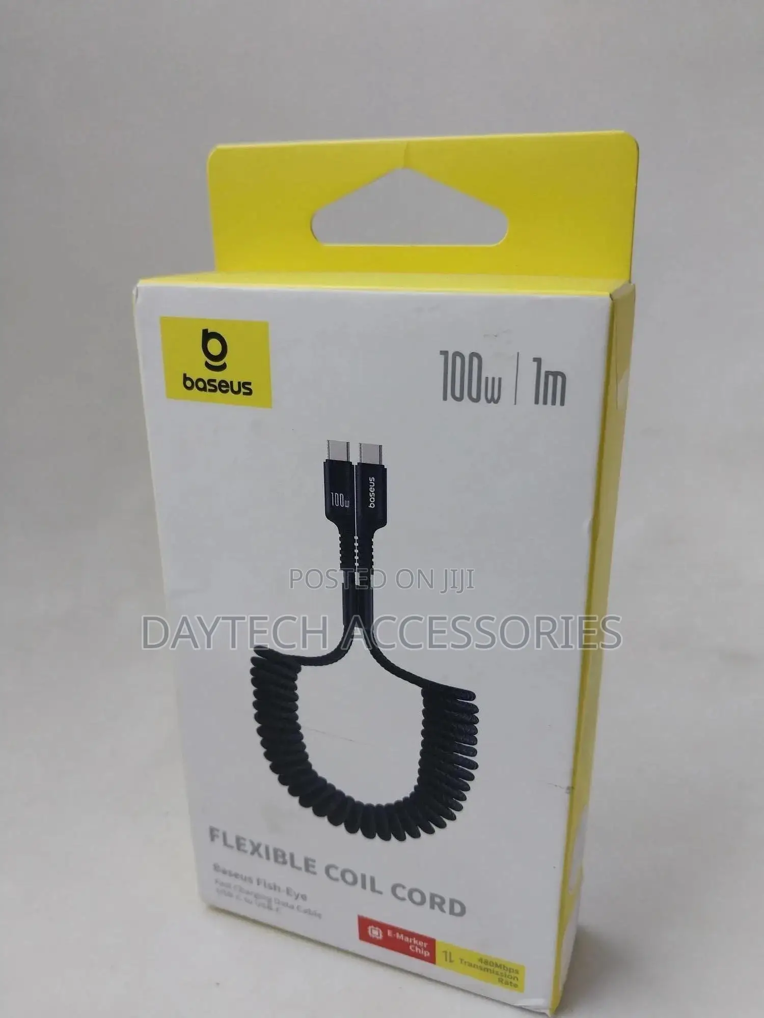 Baseus Spring Coil Usb Type C to Usb Type C Cable (Pd 100w)