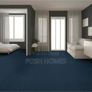 Blue Loop Pile Carpet 4mm Home and Office Carpet
