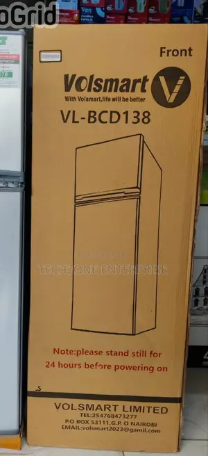 Volsmart 138l (Vl-Bcd138) Double Door Silver Fridge