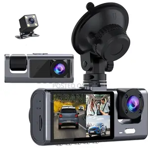 3 in 1 Car Dash Camera With Front, Inside and Rear Recording