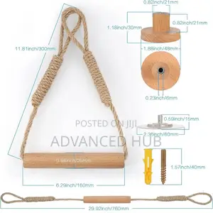 Hemp Rope With Bamboo Tissue Holder