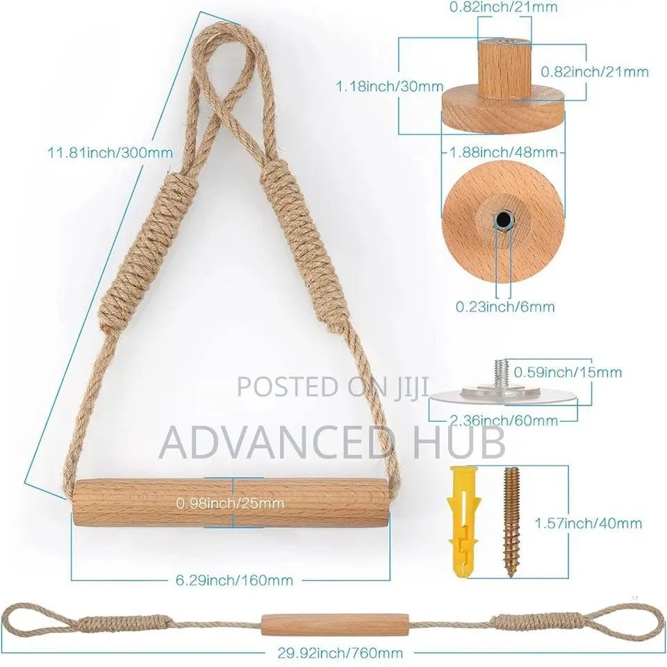 Hemp Rope With Bamboo Tissue Holder