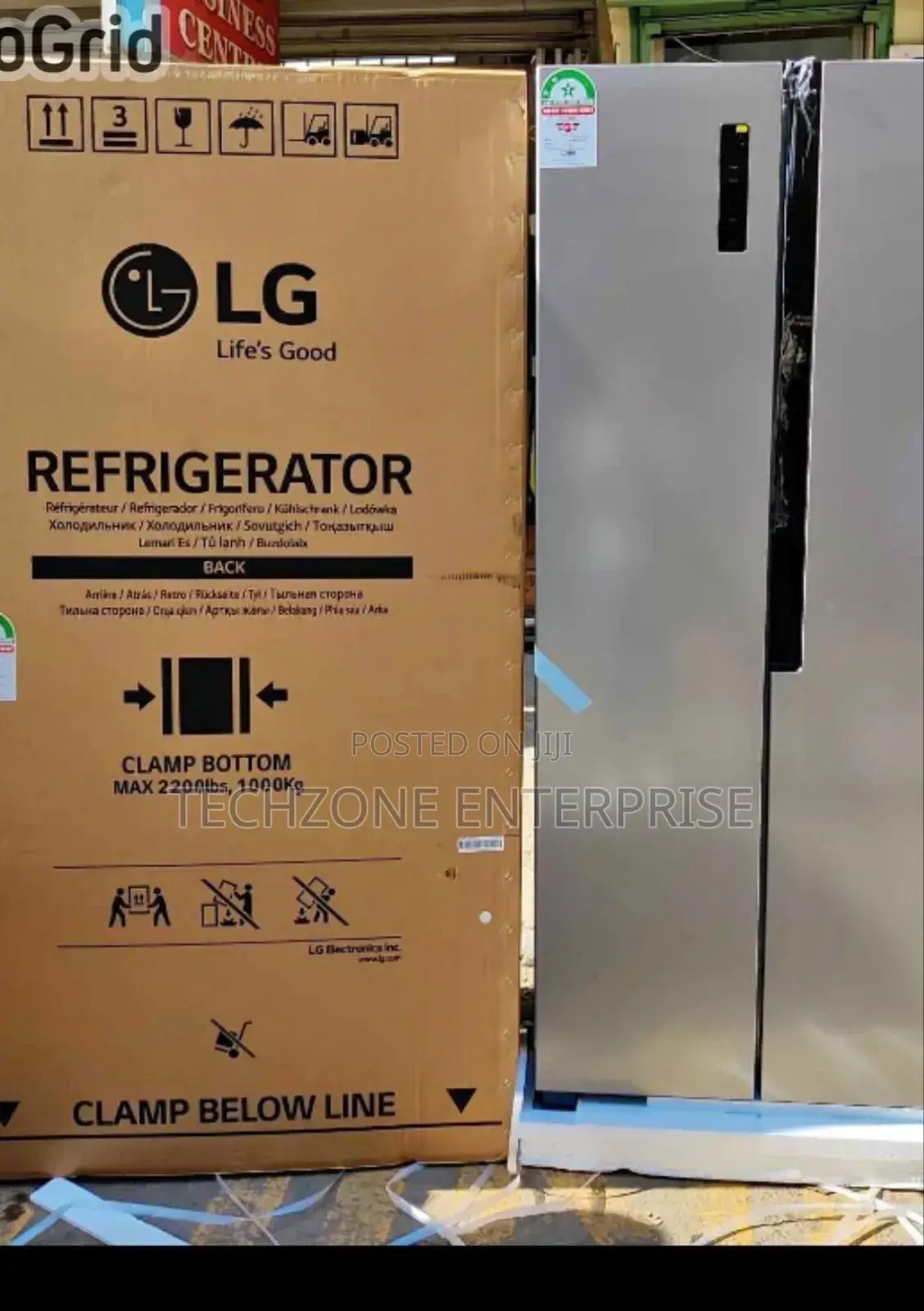Lg Side by Side 519l No Frost Refrigerator Multi Air Flow
