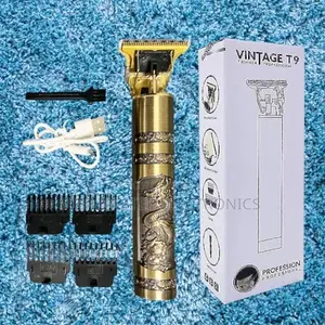 Portable Vintage T9 Hair Clipper Trimmer Shaver- Gold