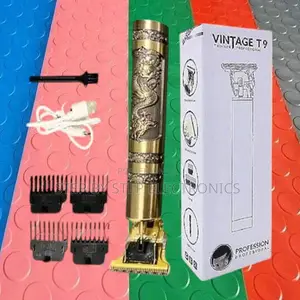 Fast Trimming Vintage T9 Hair Clipper Trimmer Shaver -Gold
