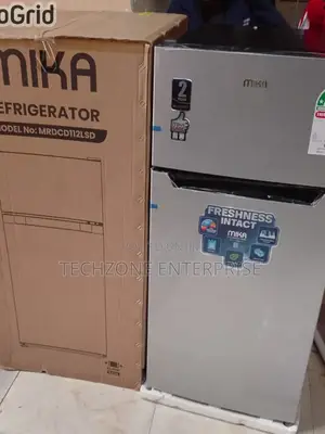 Mika 112 Litres Double Door Refrigerator - Silver