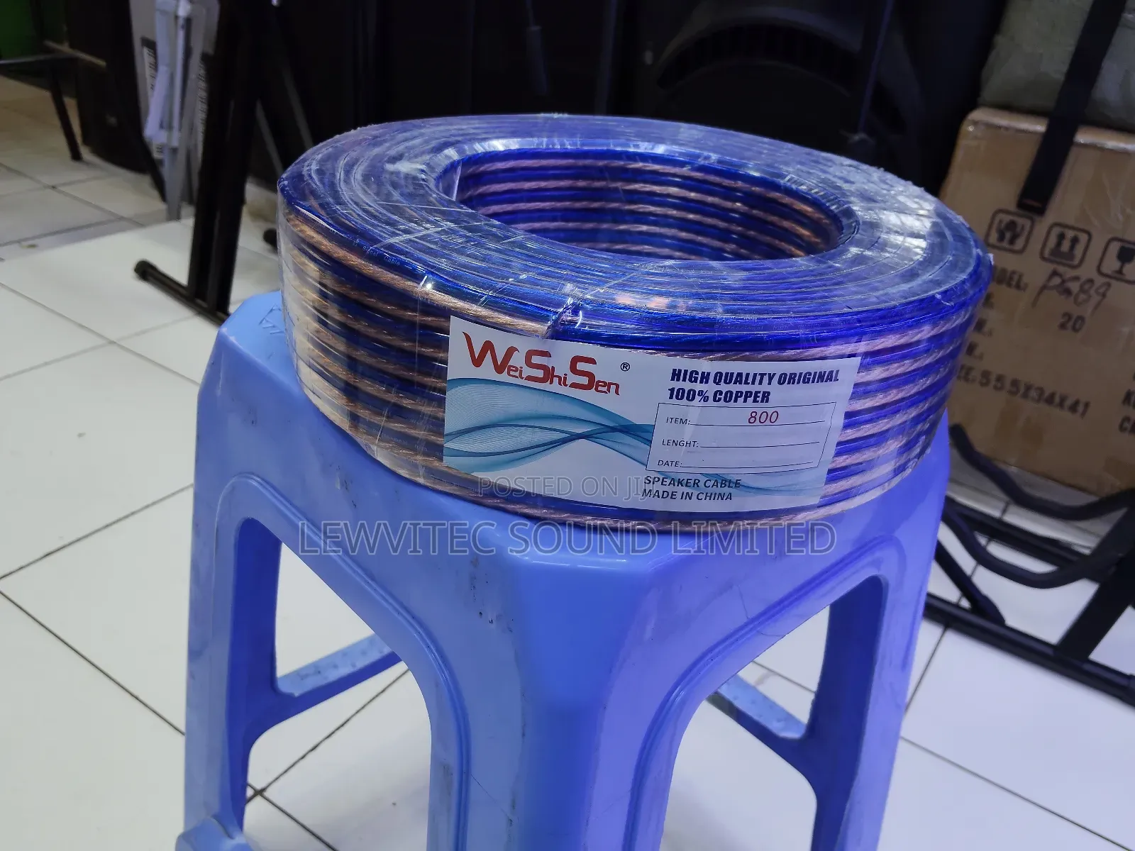 Blue Speaker Cable