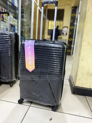 Black Medium Size Rubber Suitcase at 15-17kgs
