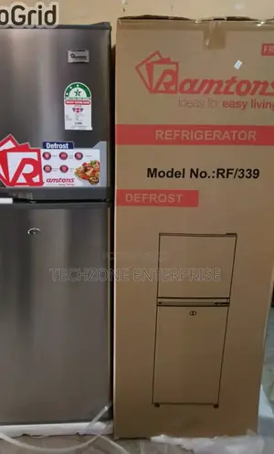 Ramtons 138l 2 Door Direct Cool Fridge, Silver- Rf/339