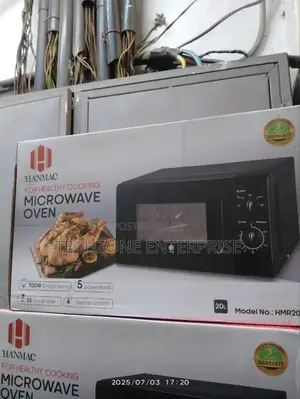 Hanmac 20l Microwave , Black Hmr20mb With Defrost Function 