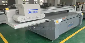 Extreme Uv Flatbed Printer 130cmx250cm With 4pcs Ricoh Heads
