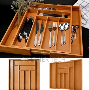 Multifunctional Bamboo Drawer Organizer