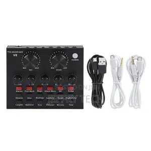 V8 Usb Audio Sound Card Live Broadcast Karaoke Voice Changer