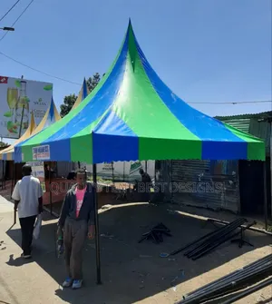 Green and Blue 50 Seater Tent (100 Seater)