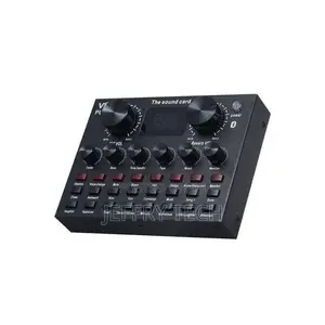 V8 Plus Live Sound Card With Audio Cable Usb Cable Bt