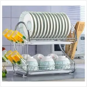 2-Tier Stainless Steel Dish Rack