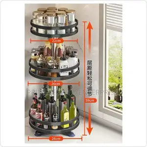 360 Degree Ratating Kitchen/Bathroom Storage Rack