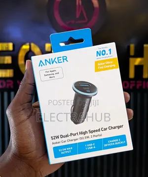 Anker Dual 2-Port High Speed 52w Usb-C Car Charger