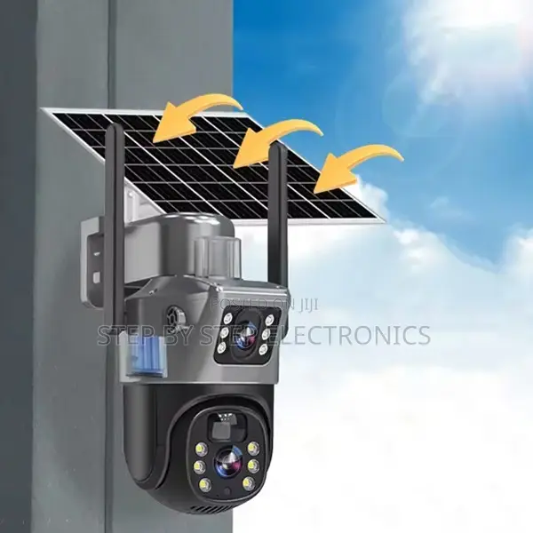 Rechargeable Battery 4g PTZ Rotating Solar CCTV Camera