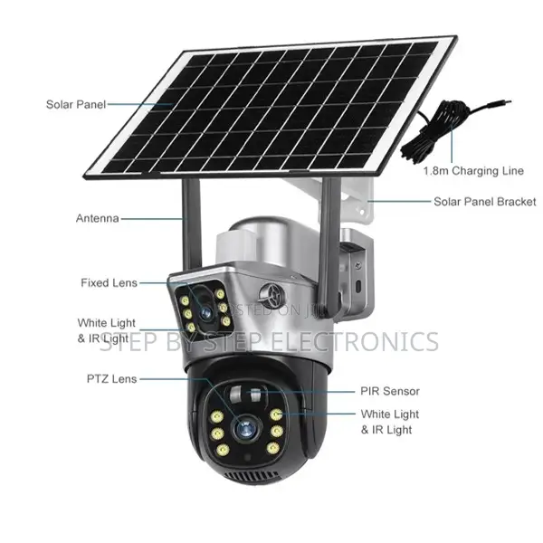 Auto Human Tracking 4g PTZ Rotating Solar CCTV Camera