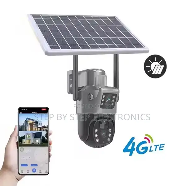 Clear Resolution 4g Simcard PTZ Rotating Solar CCTV Camera