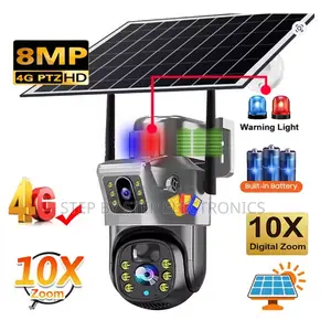 Pir Sensor Alarm 4g Simcard PTZ Rotating Solar CCTV Camera
