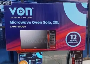 Von Vams-20dgb 20l Microwave Oven Solo, Black Touch Panel,