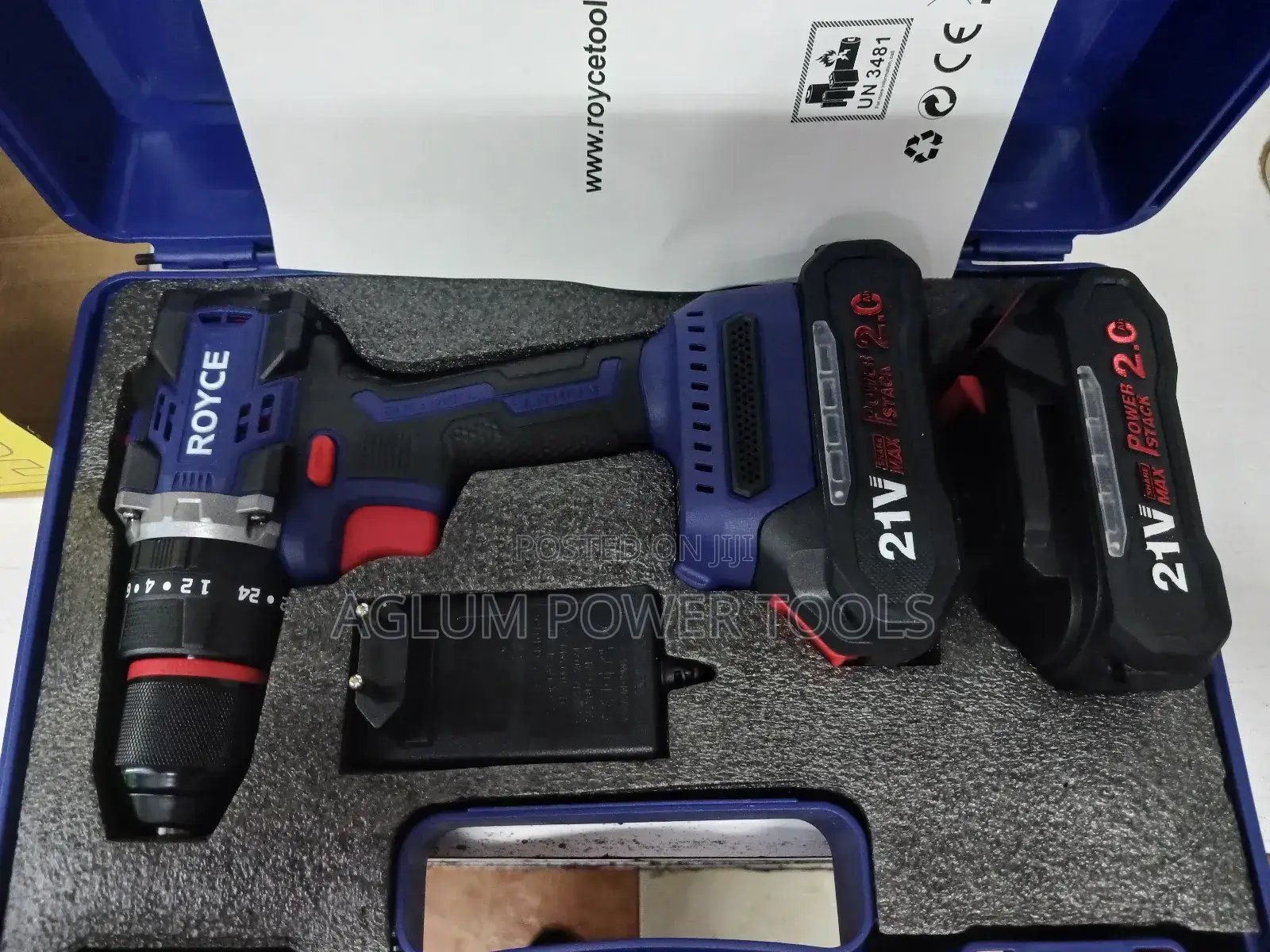 Brushless Cordless Drill Royce With Two Batteries