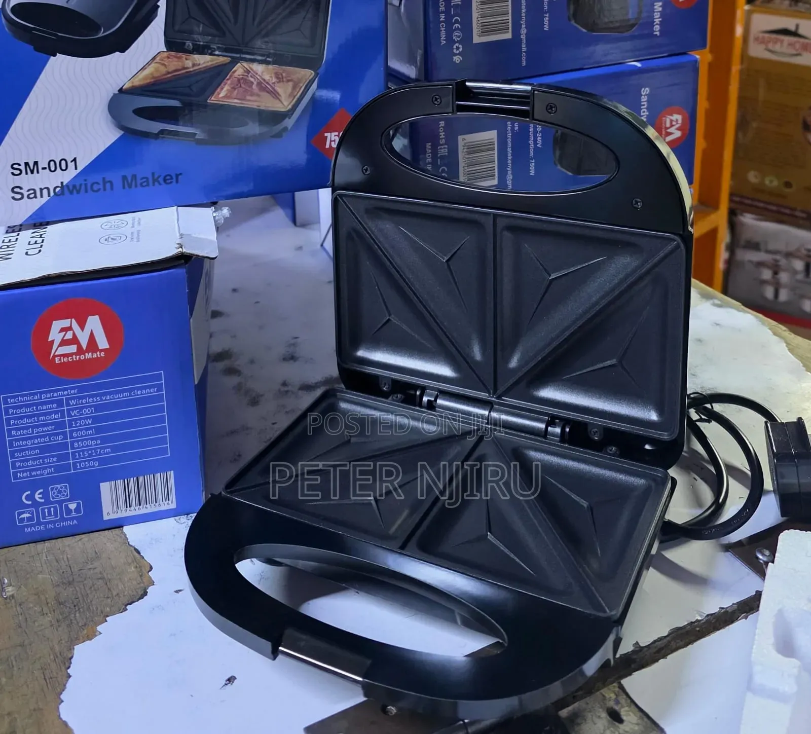 2 Slice Sandwich Maker Electromate Brand