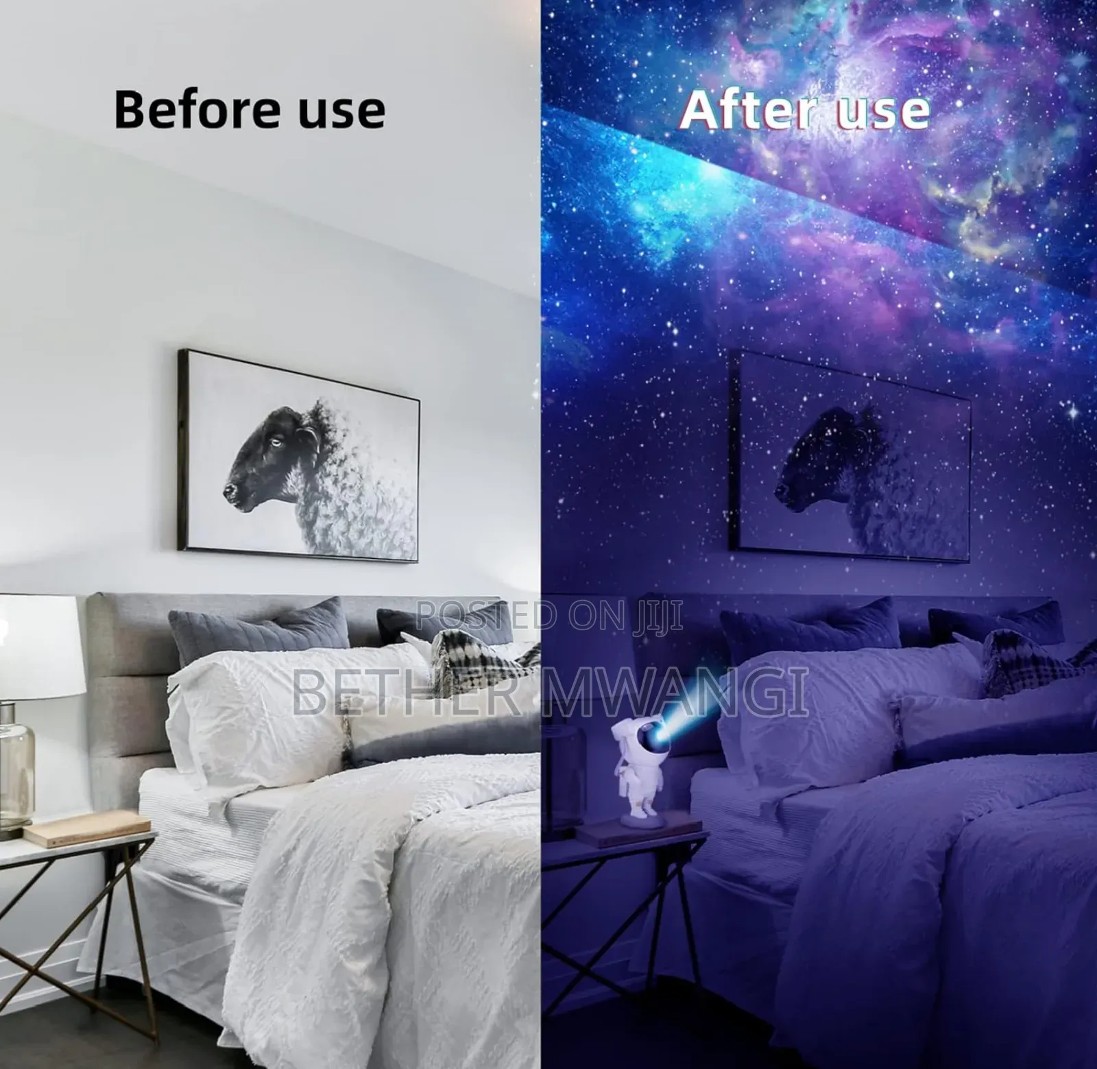 Astronaut Ambient Light Projection in Kenya