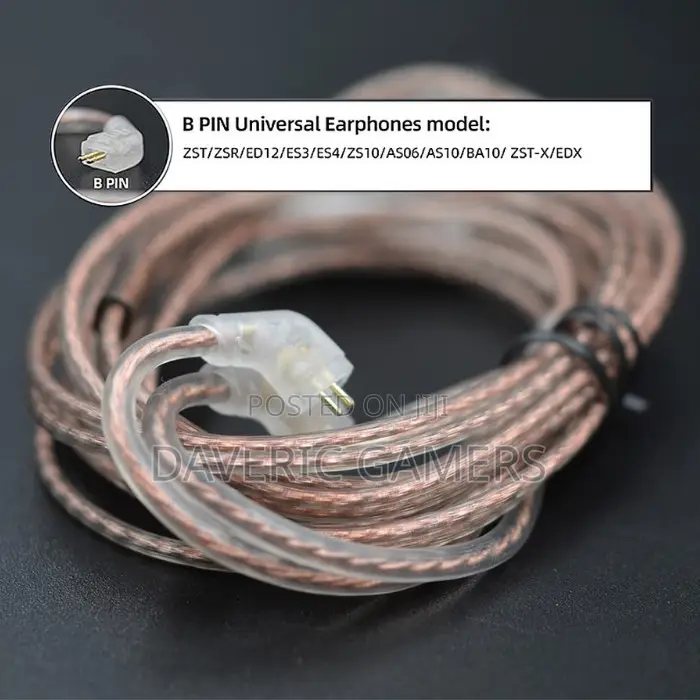 Kz Replaceble Cable-46 Cable Oxygen-Free Copper With Mic
