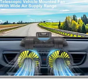 Universal Car Fan Usb Powered Car Cooling Fan 12v/24v Double